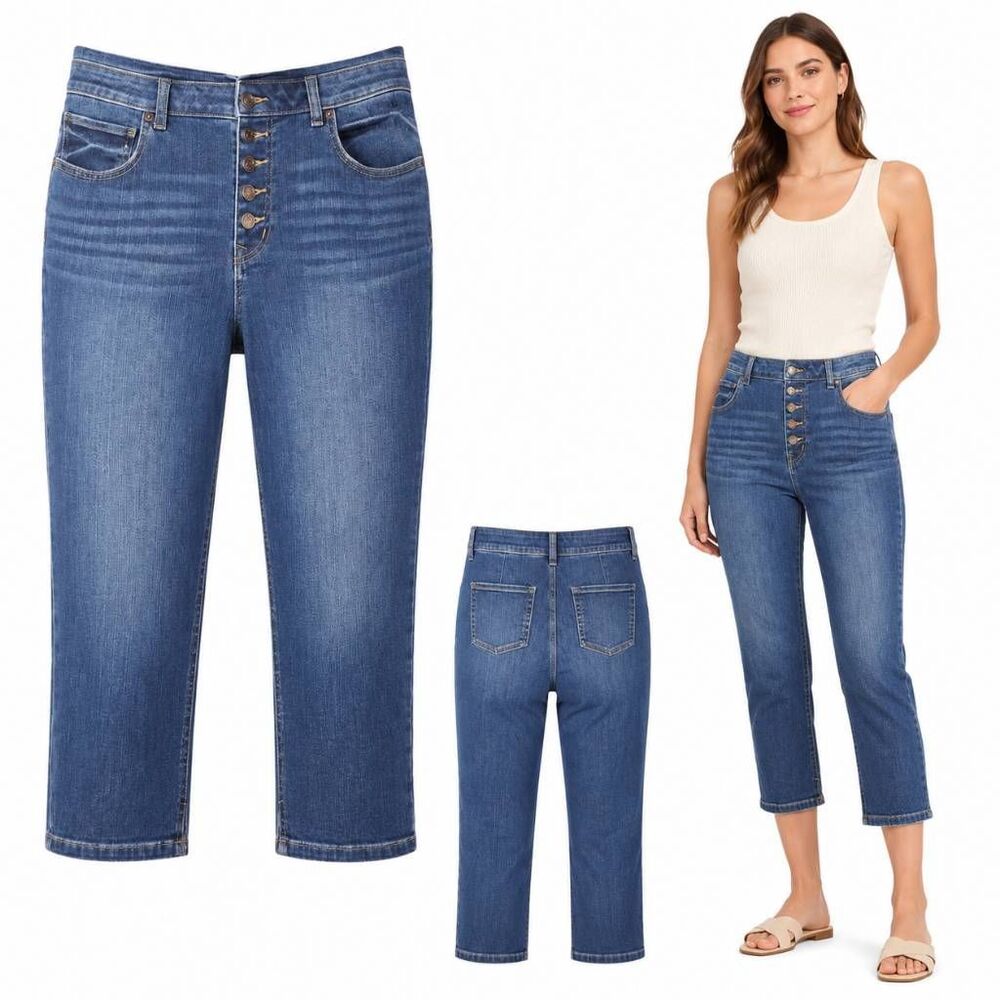 M Jeans Maurices 14 High Rise Crop Button Fly Jeans